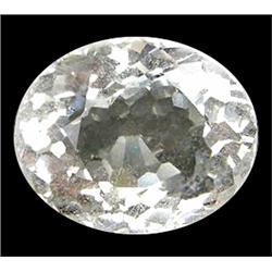11.95ct Oval Top AAA White Silver Quartz VVS (GEM-10462)