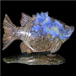89.53ct Australian Boulder Opal Handcarved Goldfish (GEM-31846)