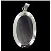Image 1 : Sterling Mother of Pearl Oval Pendant (JEW-1929)