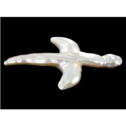 45ct Rare Baroque Saltwater Peach Cross Pearl (JEW-2228)