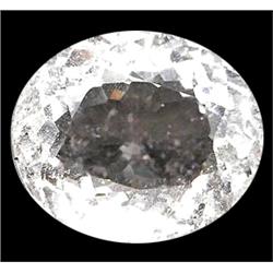 13.68ct Oval Top AAA White Silver Quartz (GEM-10042)