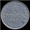 Image 2 : 1922A Germany 3 Mark AU+ (COI-8526)