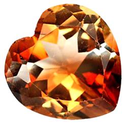 7.37ct Heart Orange Imperial Topaz Appr Est $18k (GEM-27707)