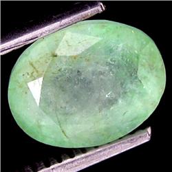 2.98ct Light Green Zambian Emerald Appraised $11k (GEM-27348)