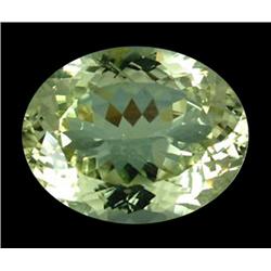 58ct Lustrous Yellow Oval Cut Kunzite (GEM-27157)