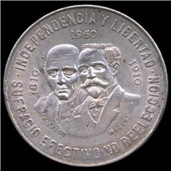 1972 Mexico 10 Peso AU+ (COI-8656)