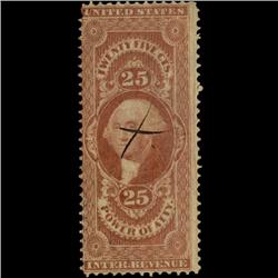 1860s US Revenue Stamp 25c Power of Atty (STM-1491)