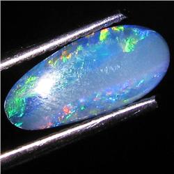 1ct Australian Black Opal Doublet Full Fire (GEM-31404)