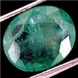 3.29ct Grass Green Zambian Emerald Appraised $17k (GEM-27357)