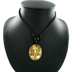 Tibet Handfcarved Bone Pendant Choker Necklace (ANT-1328)