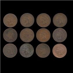 1882 Indian Cent Lot of 10 Better Circ. (COI-8798)