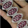 Image 2 : 301ctw Top Red Ruby Sterling Bracelet  (JEW-2275)