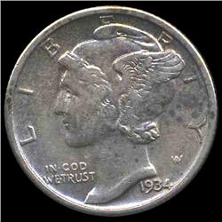 1934 Mercury Dime Higher Grade (COI-8364)