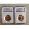 Image 1 : 2 PRESIDENTIAL DOLLARS GRADED NGC