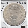 Image 1 : SWISS SILVER .4027 1967-B 5 FRANCS