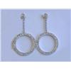 Image 1 : 18k White Gold Dangling Earrings with Diamond