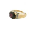 Image 3 : 14k Yellow Gold Ring with Garnet and Diamond Accents