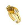 Image 3 : 14k Yellow Gold Ring with Citrine and Diamond Accents