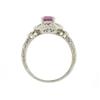 Image 4 : 18k White Gold Ring with Diamonds and Pink Topaz
