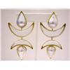 Image 1 : 14k Yellow Gold Earrings with Pearl