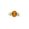 Image 1 : 14k Yellow Gold Ring with Citrine and Diamond Accents