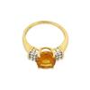 Image 4 : 14k Yellow Gold Ring with Citrine and Diamond Accents