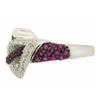 Image 3 : 18k White Gold Ring with Diamonds and Rubies