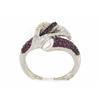 Image 4 : 18k White Gold Ring with Diamonds and Rubies