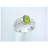 Image 3 : 18k White Gold Ring with Diamonds and Peridot