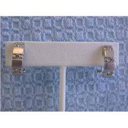 14k White Gold Earrings with Diamonds