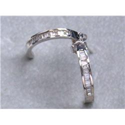 14k White Gold Earrings with Diamonds