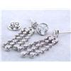 Image 3 : 18k White Gold Dangling Earrings with Diamonds