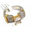 Image 2 : Platinum and Yellow Gold Semi-mount Ring with Diamond