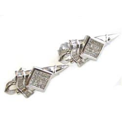 18k White Gold Earrings with Diamond