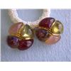Image 2 : Laura Munder 18k Yellow Gold Clip On Earrings with Multi-colored Gemstones