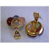 Image 4 : Laura Munder 18k Yellow Gold Clip On Earrings with Multi-colored Gemstones