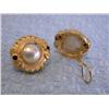 Image 5 : 14k Yellow Gold Earrings with Pearl and Ruby