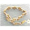 Image 3 : 14k Two Toned Gold Bracelet with Diamonds