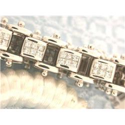 14k White Gold Bracelet with Diamonds