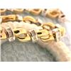 Image 2 : 14k Two Toned Gold Bracelet with Diamonds