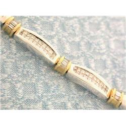 14k Two Toned Gold Bracelet with Diamonds