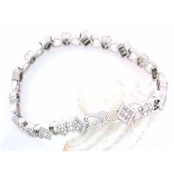 14k White Gold Diamond Bracelet