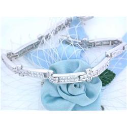 14k White Gold Diamond Bracelet