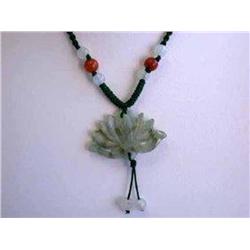 Jade Necklace w/ silk thread