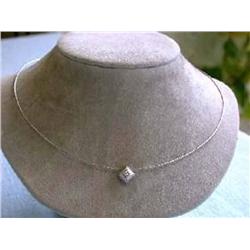 14k White Gold Necklace with Diamonds