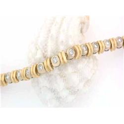 14k Two Toned Gold Diamond Bracelet