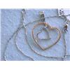 Image 5 : 18k Two Toned Gold Heart Pendant with Diamonds