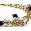 Image 2 : 14k Gold Bracelet with Pearls and Gemstones