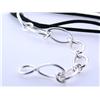 Image 5 : Sterling Silver and Rubber Bracelet with Heart Charm