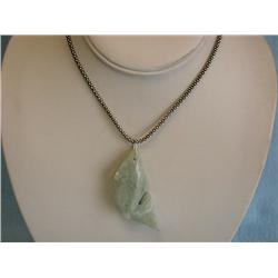Silver Necklace with Jade Pendant